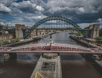 View of bridge over river