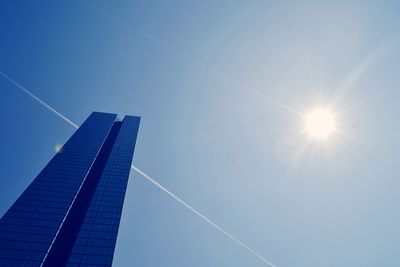 Low angle view of modern building against sky