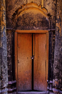 Close-up of closed door