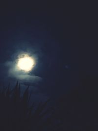 Low angle view of moon at night