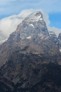 Scenic view of rock formation against sky