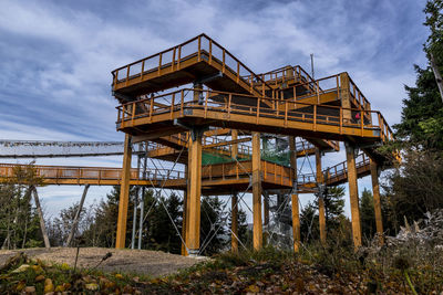 Low angle view of bridge against sky