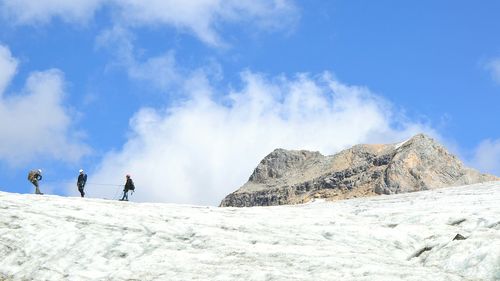 Low angle view of mountain against sky