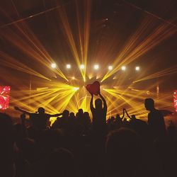 People enjoying at music concert