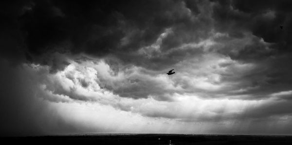 Low angle view of cloudy sky