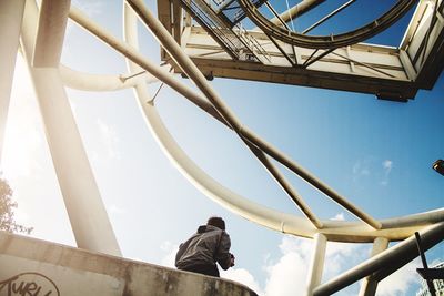 Low angle view of eiffel tower