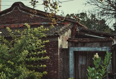 Exterior of abandoned house