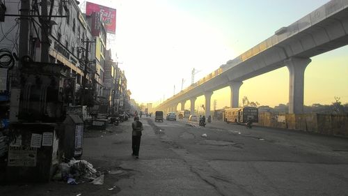 View of buildings along road