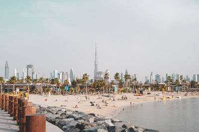 Panoramic view of beach against sky