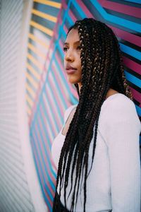 Woman looking at camera