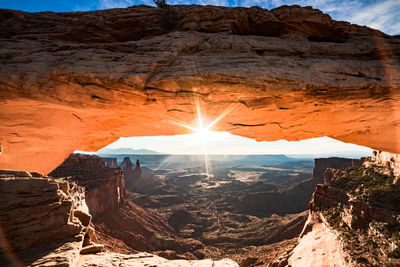 Scenic view of rocky mountains