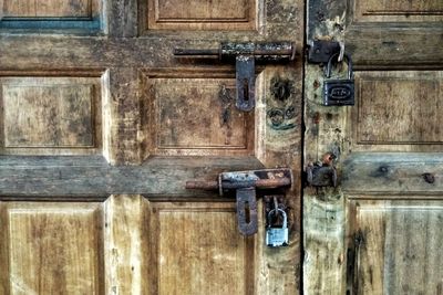 Close-up of closed door