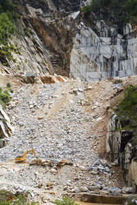 Rock formation on land