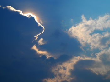 Low angle view of clouds in sky