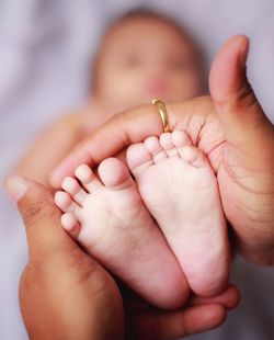 Close-up of baby hands