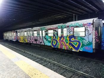 View of train at railroad station