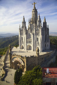 Low angle view of temple against sky