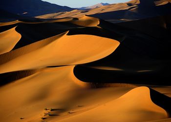 Idyllic shot of desert during sunset
