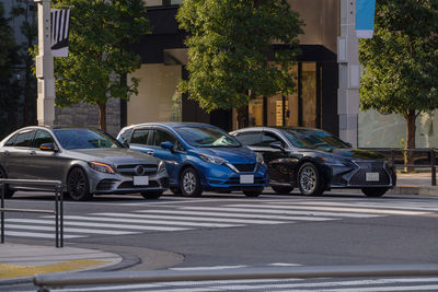 Cars on street