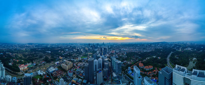 Transit hub of kuala lumpur, malaysia sorrounded by modern building