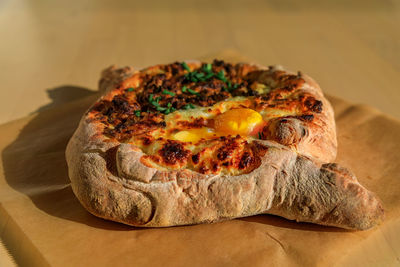 Close-up of food on table