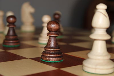 Close-up of chess board