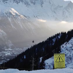 Scenic view of snow covered mountain against sky