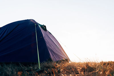 Tent against sky