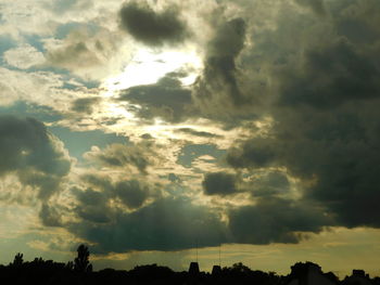 Low angle view of dramatic sky