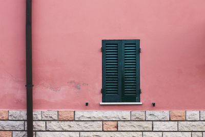 Close-up of window on building