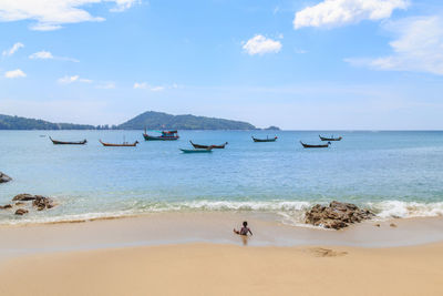 Scenic view of sea against sky