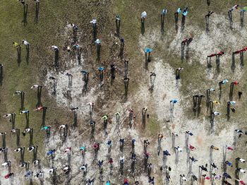 People was gymnastics at outdoor in bintan island, indonesia. 