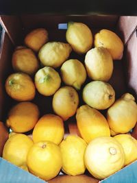 High angle view of fruits in market