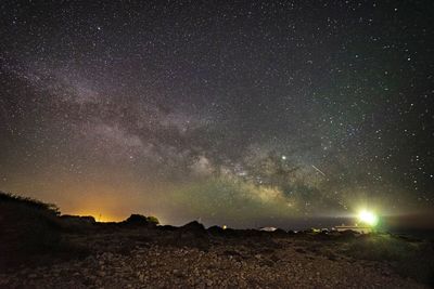 Scenic view of sky at night