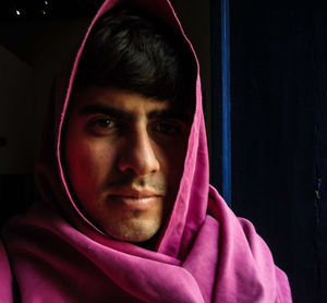 Close-up portrait of young man