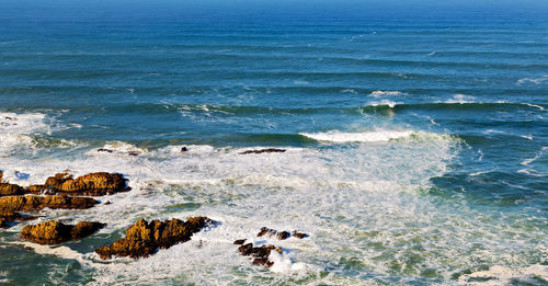 High angle view of a beach