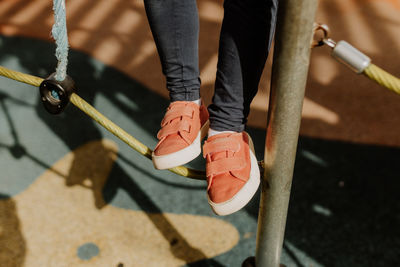 Close up child shoes