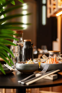 Close-up of drink on table