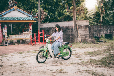 Man riding bicycle