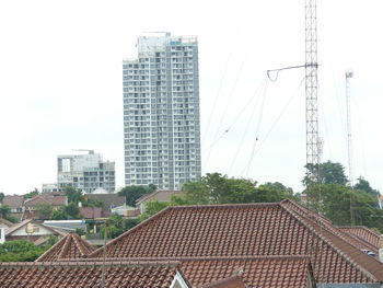 Modern skyscrapers against sky