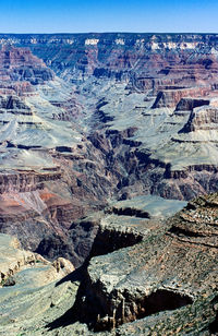 Aerial view of dramatic landscape