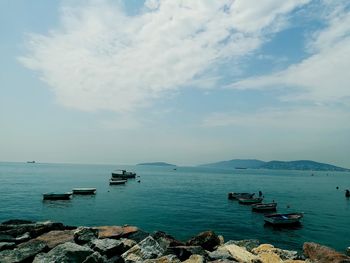 Scenic view of sea against sky