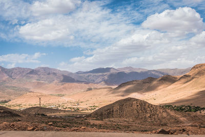 Scenic view of desert against sky