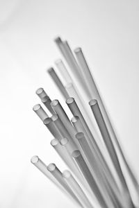 Close-up of hand over white background