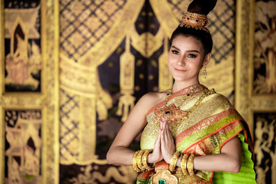 Portrait of smiling young woman