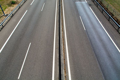 Railroad track at night