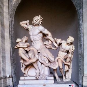 Low angle view of statue of historic building