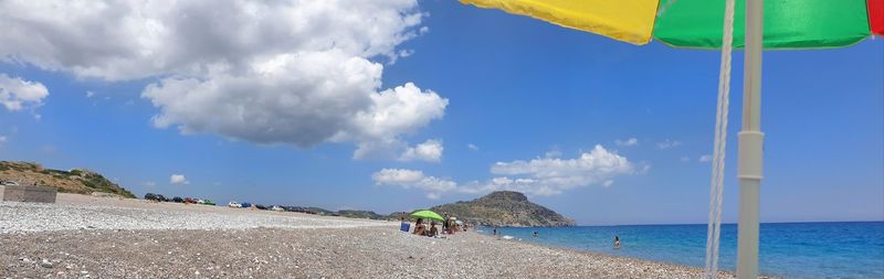 Panoramic view of beach against sky