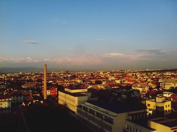 High angle shot of cityscape