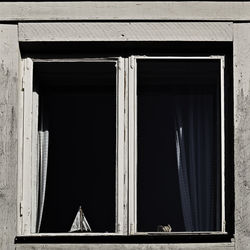 Closed door of building